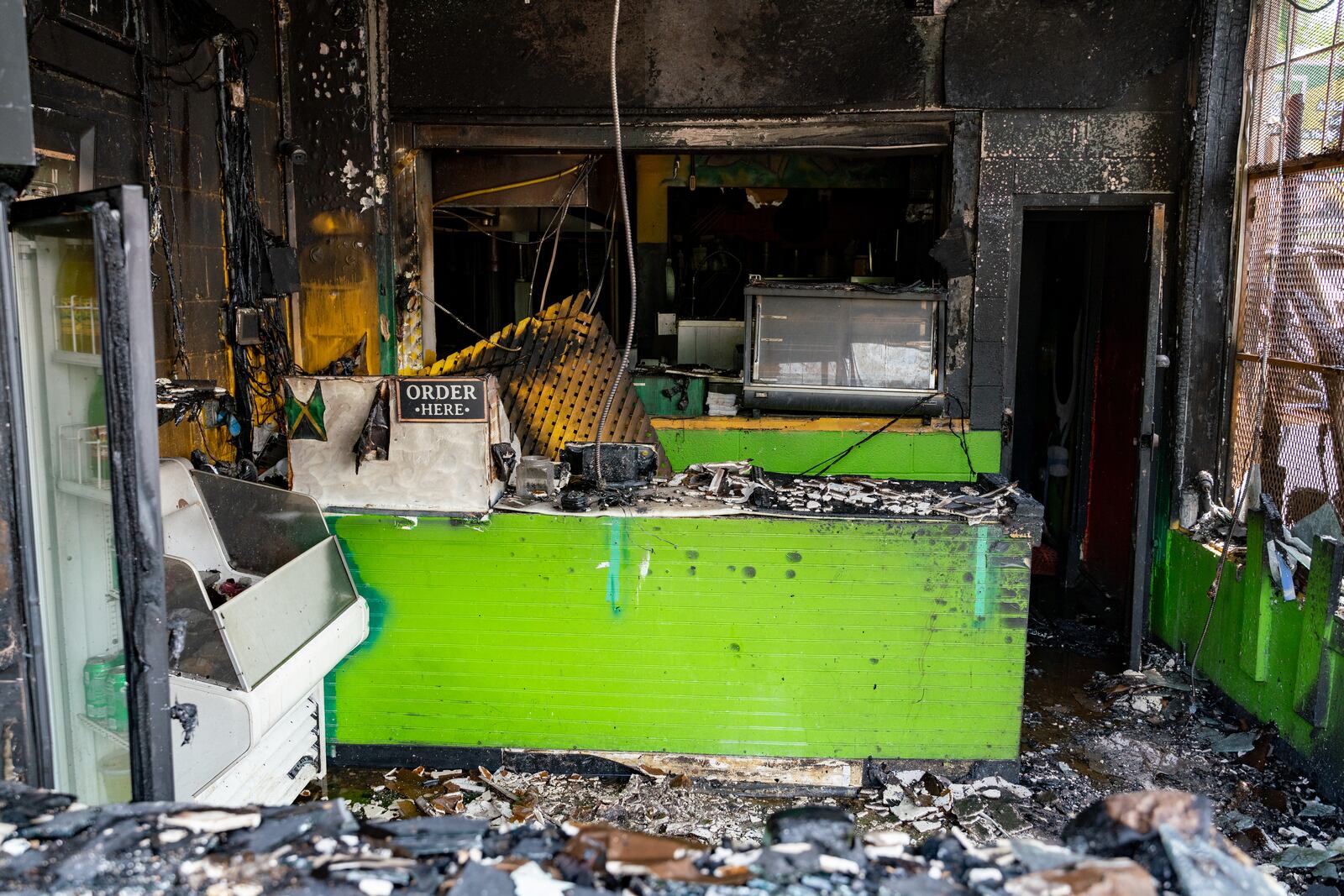 A fire broke out at Dat Fire Jerk Chicken on Northside Drive on April 20.