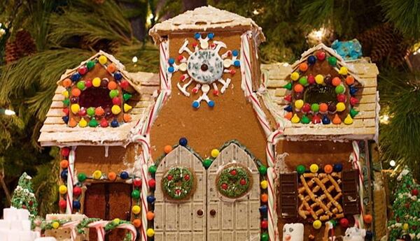 A modern deluxe gingerbread house complete with double doors. Ginger traces back to the early traditions of the winter solstice. 