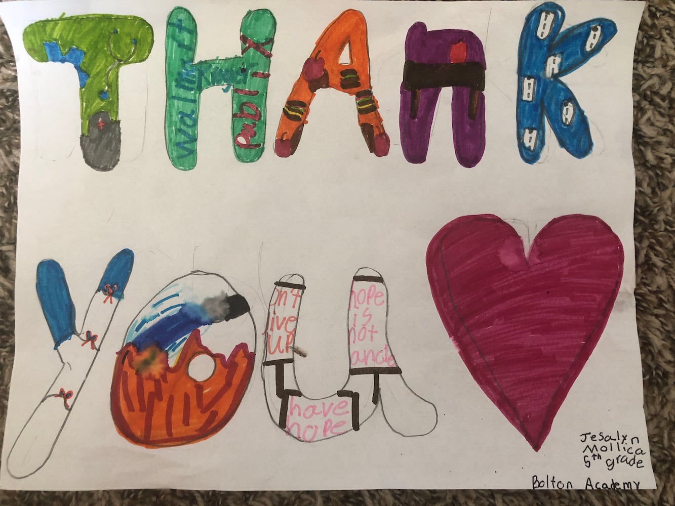 Art from the Heart: Kids thank front-line workers