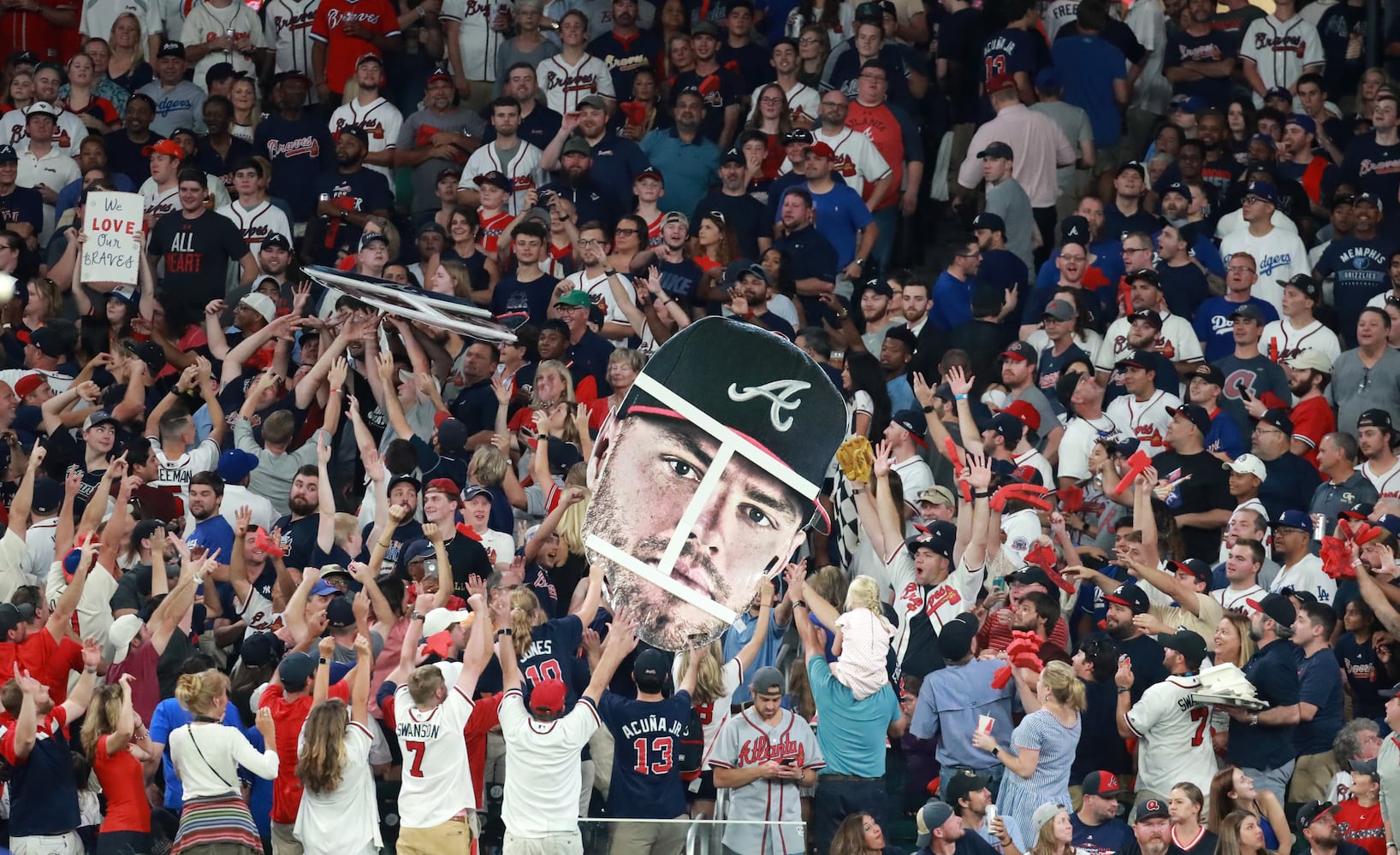 Photos: Acuna hits grand slam as Braves battle Dodgers in Game 3