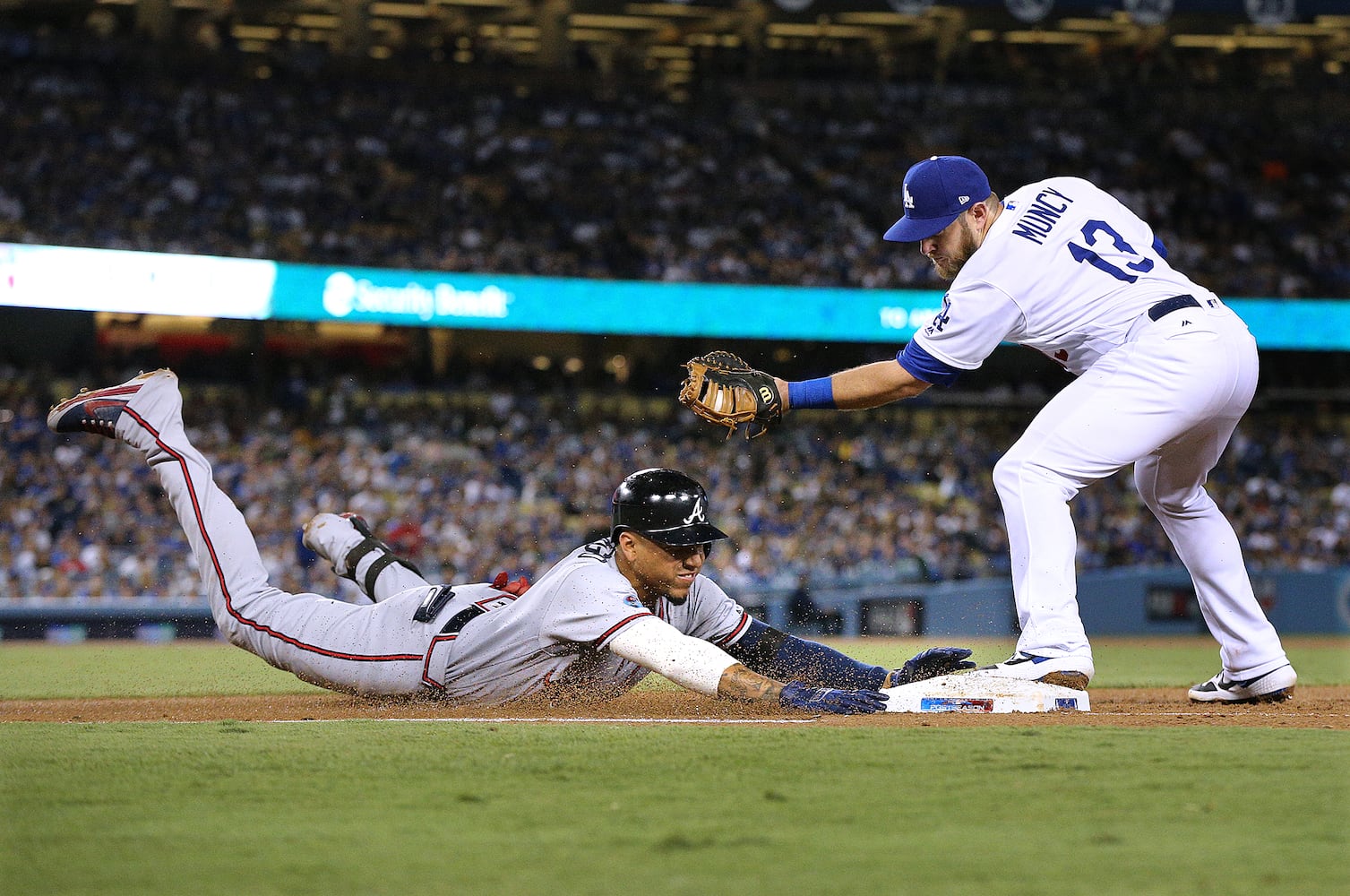 Photos: Braves shut out again, trail Dodgers 2-0 in playoffs