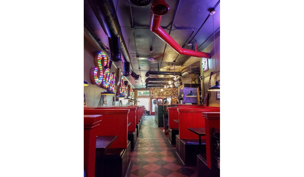 The interior of Little 5 Pizza, which has been purchased by Moonlight Pizza. / Courtesy of Schumacher Group