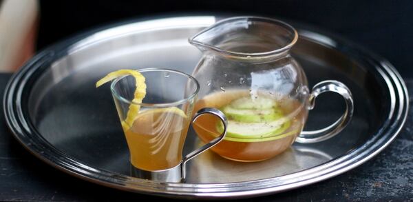 Cast Iron's Linus and Lucy hot toddy with bourbon, dry curaçao and cocoa-infused honey. Photo courtesy of Cast Iron