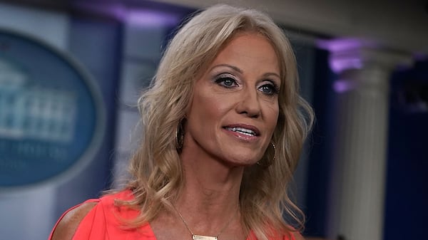 Counselor to U.S. President Donald Trump Kellyanne Conway says she was a victim of sexual assault.  (Photo by Alex Wong/Getty Images)