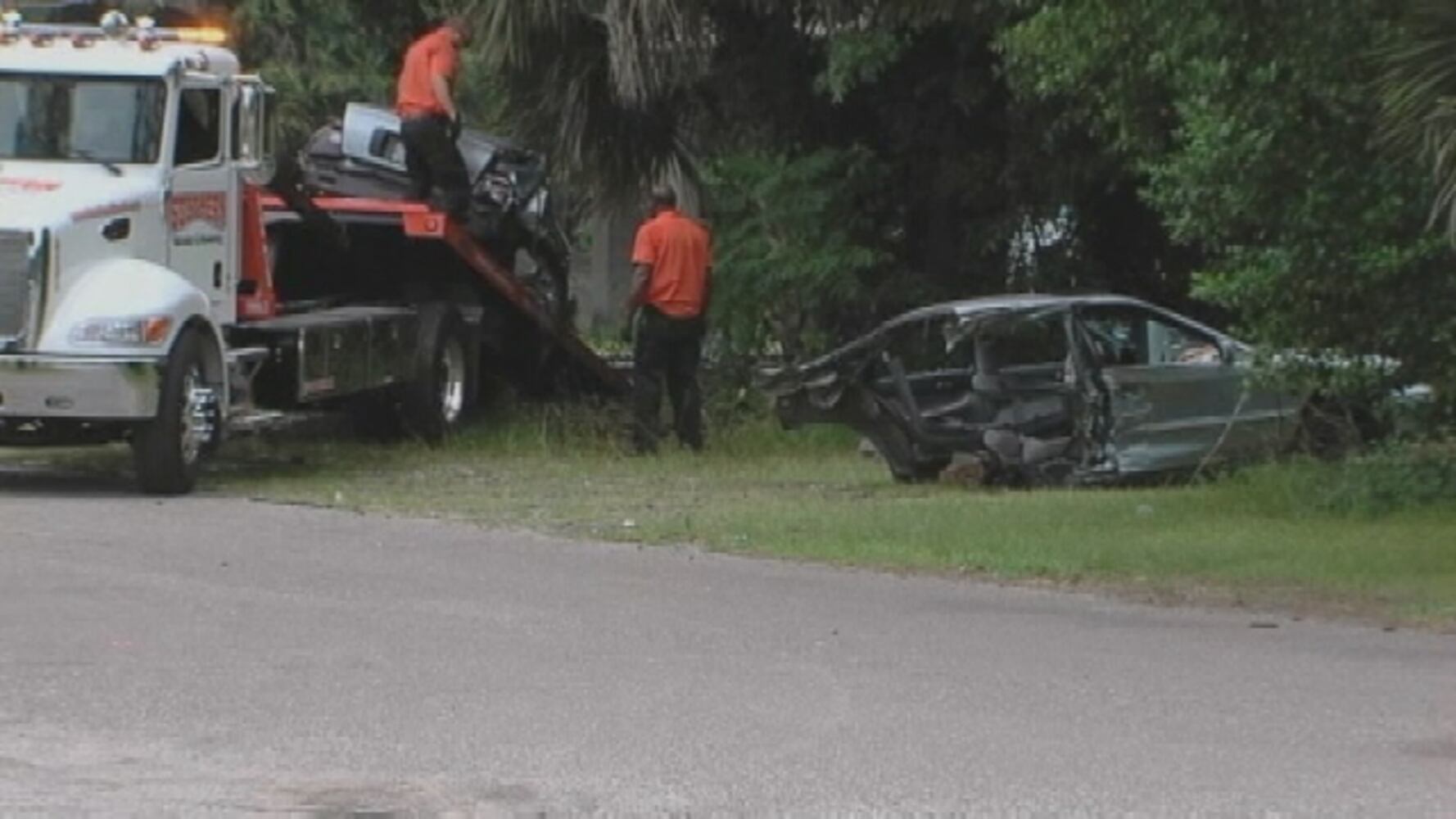 Amtrak train hits car on track