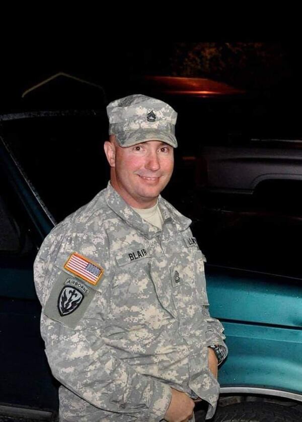 First Sergeant John Blair, of the Georgia National Guard’s 48th Brigade based in Macon, first enlisted at age 17. (PHOTO courtesy of Donna Blair)