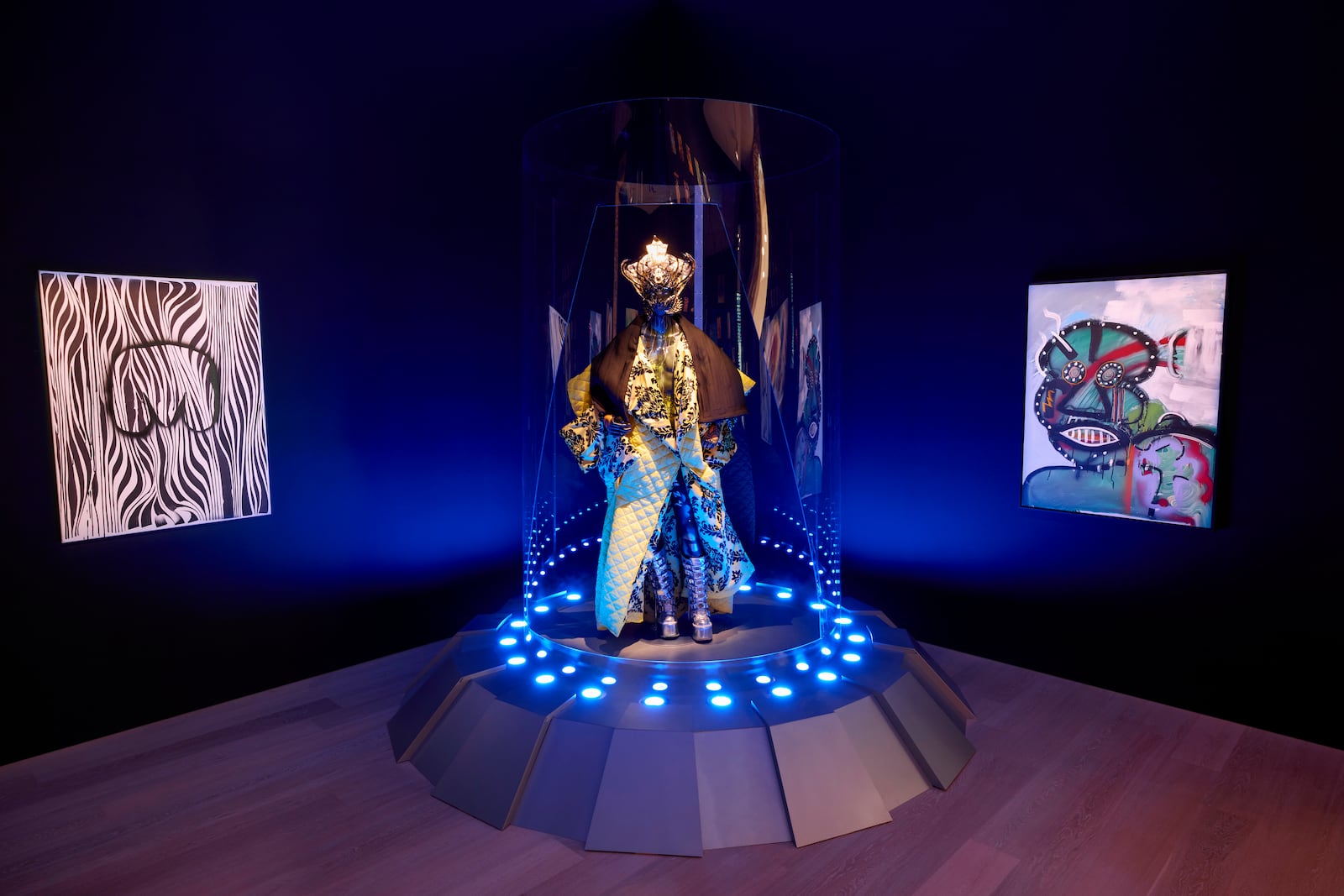 One of George Clinton's otherworldly outfits displayed at SCAD Museum of Art.