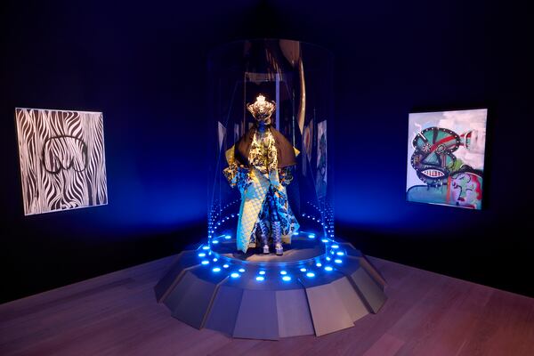 One of George Clinton's otherworldly outfits displayed at SCAD Museum of Art.