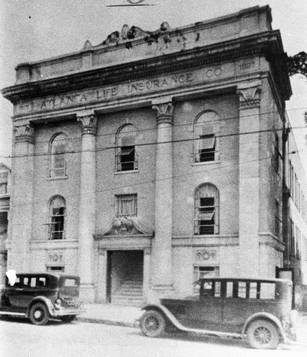 The Atlanta Life Insurance Co. building on Auburn Avenue is shown in 1932. (Courtesy of the AJC archive at GSU Library)