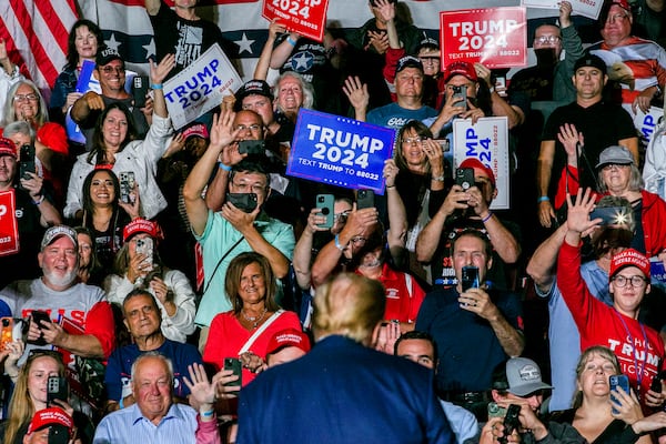 
                        Former President Donald Trump leaves the stage after holding a rally at the Erie Insurance Arena in Erie, Pa., on July 29, 2023. The share of Republicans saying the former president has committed “serious federal crimes” has grown modestly, according to a new poll from The New York Times and Siena College. (Maddie McGarvey/The New York Times)
                      