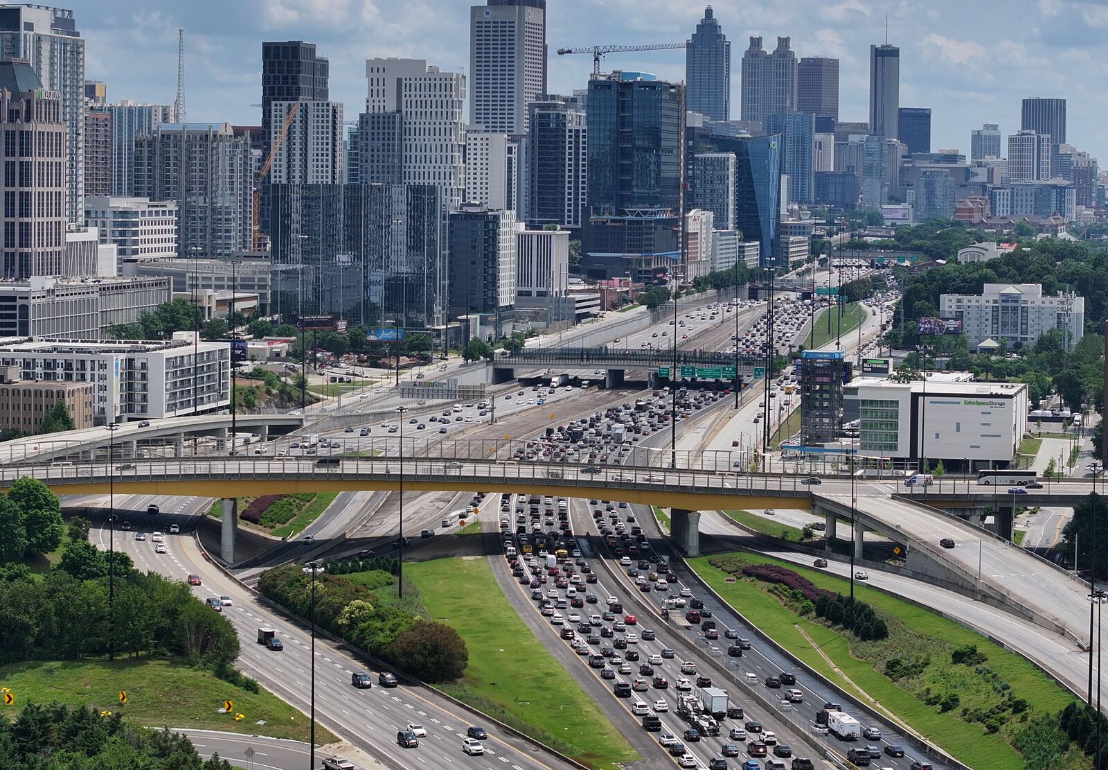 Traffic headed into (and out of) Midtown Atlanta. 