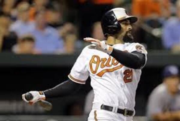 The Braves are pursuing free agent Nick Markakis, who could be a good fit for them in right field. (AP photo)