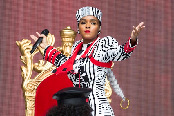 09/16/2018 -- Atlanta, Georgia -- Janelle Monae performs at the SalesForce stage during the Music Midtown festival at Piedmont Park in Atlanta, Sunday, September 16, 2018. (ALYSSA POINTER/ALYSSA.POINTER@AJC.COM)