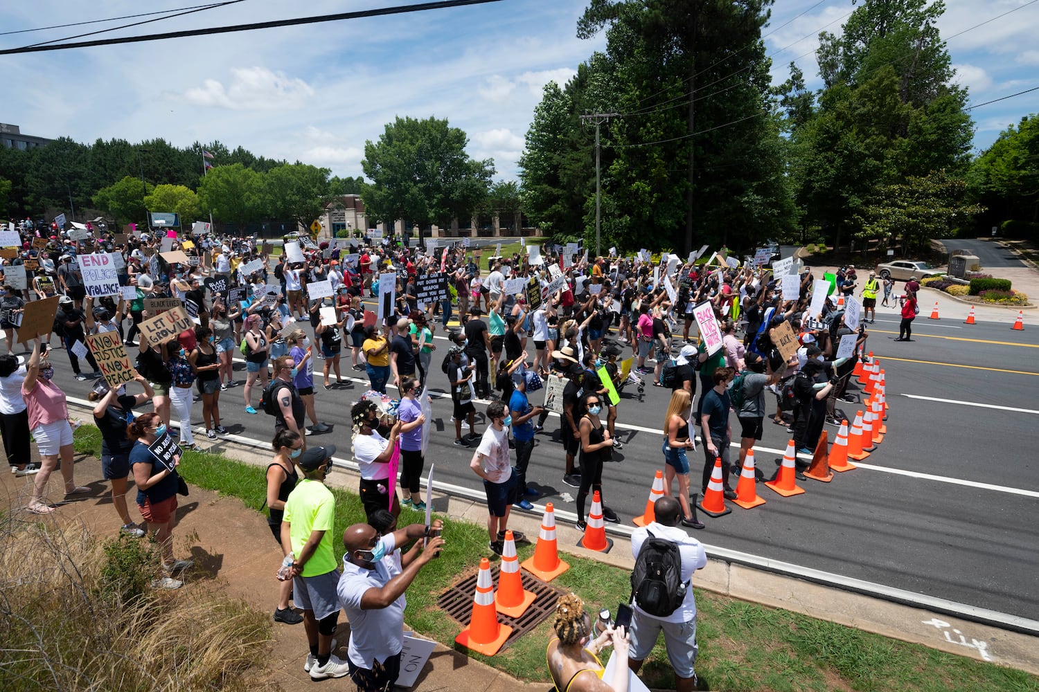 PHOTOS: Protesters gather at Gwinnett Place Mall