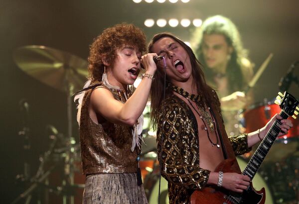 Greta Van Fleet twins Josh (left) and Jake Kiszka at the Fox Theatre on May 12, 2019.  Photo: Robb Cohen Photography & Video/www.RobbsPhotos.com