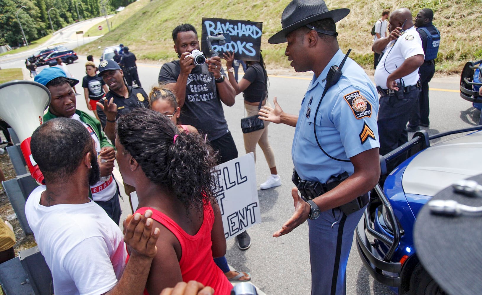 PHOTOS: Protesters gather in Atlanta over Friday’s police shooting