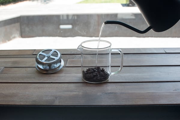 At Brash Coffee in West Midtown, cascara tea is brewed on demand. CONTRIBUTED BY HENRI HOLLIS