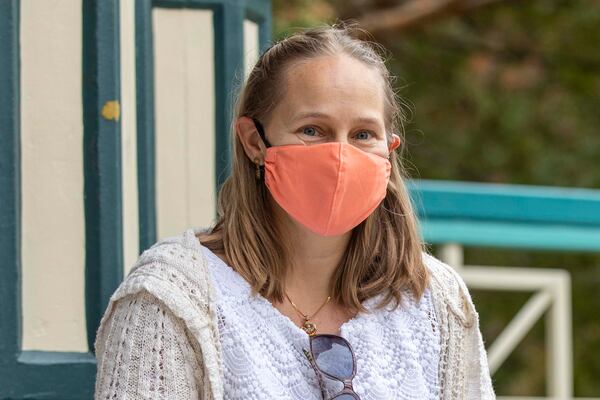 Kristin Diver in downtown Decatur, Tuesday, November 10, 2020.  (Alyssa Pointer / Alyssa.Pointer@ajc.com)