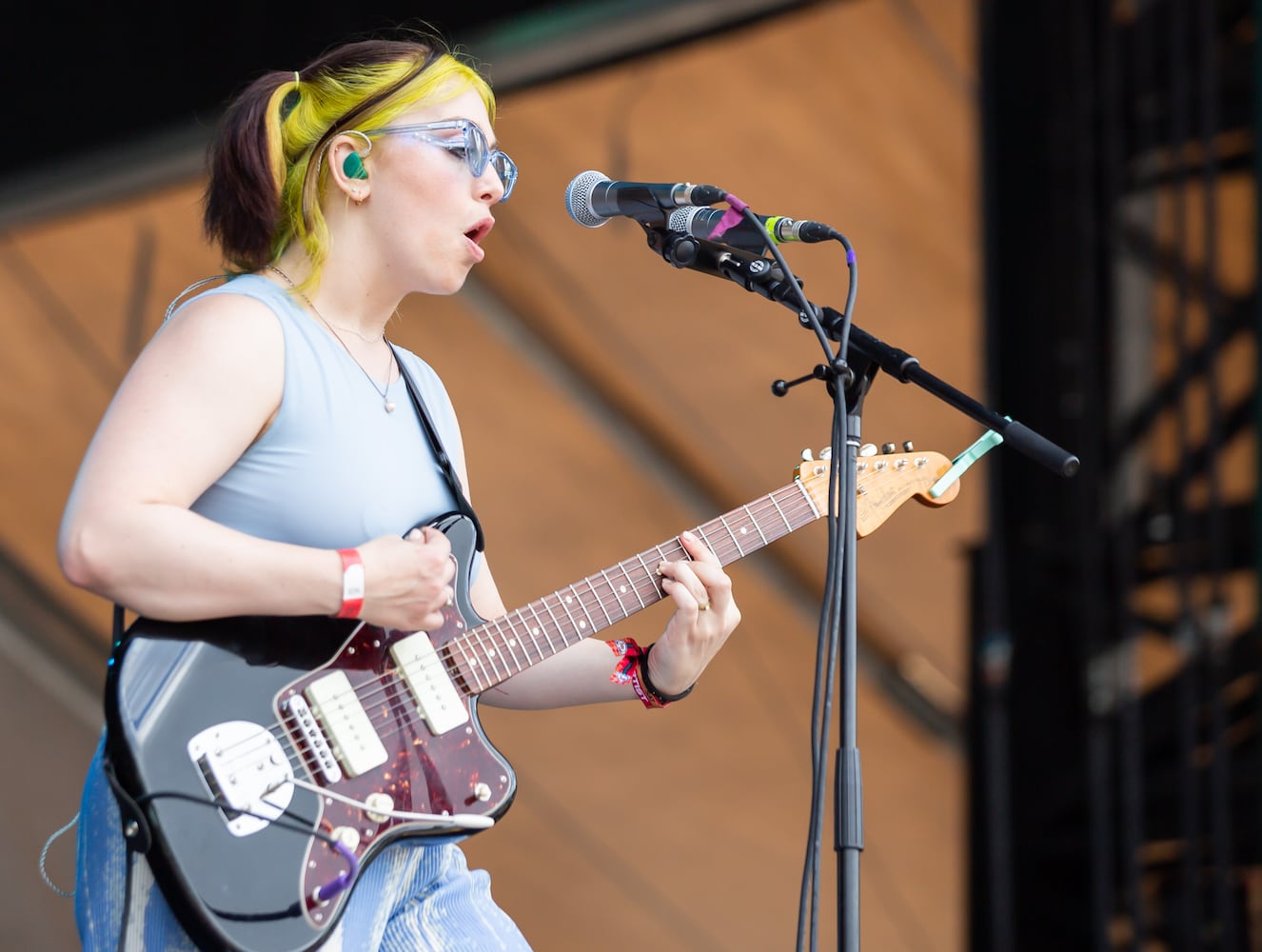 Cafune performs on the Piedmont stage on the second day of the Shaky Knees Music Festival at Atlanta's Central Park on Saturday, May 6, 2023. (RYAN FLEISHER FOR THE ATLANTA JOURNAL-CONSTITUTION)