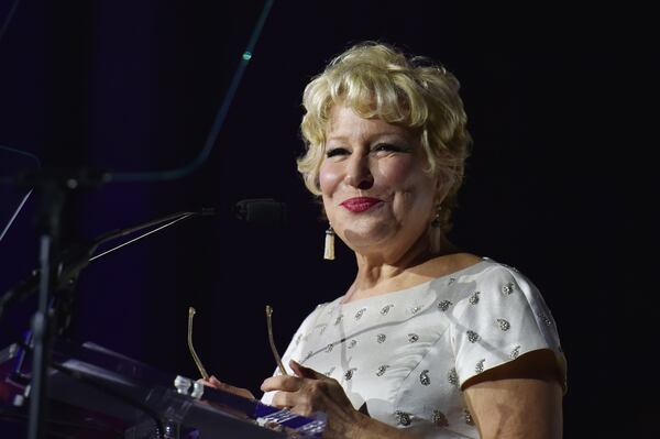 NEW YORK, NY - OCTOBER 16: Singer Bette Midler speaks onstage at God's Love We Deliver, Golden Heart Awards on October 16, 2014 in New York City. (Photo by Mike Coppola/Getty Images for Michael Kors) Bette Midler will hit Atlanta in May 2015.