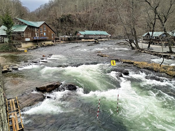 View of the Nantahala River flowing through the 500-acre campus of the Nantahala Outdoor Center near Bryson City, North Carolina.
Courtesy of Blake Guthrie