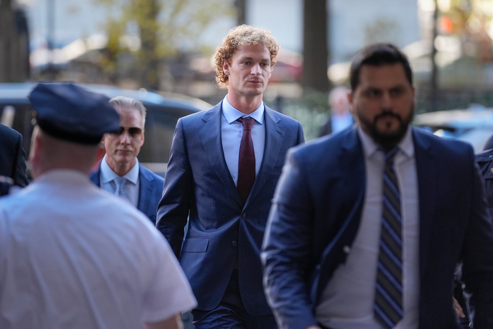 Daniel Penny arrives to Manhattan criminal court in New York, Monday, Oct. 21, 2024. (AP Photo/Seth Wenig)