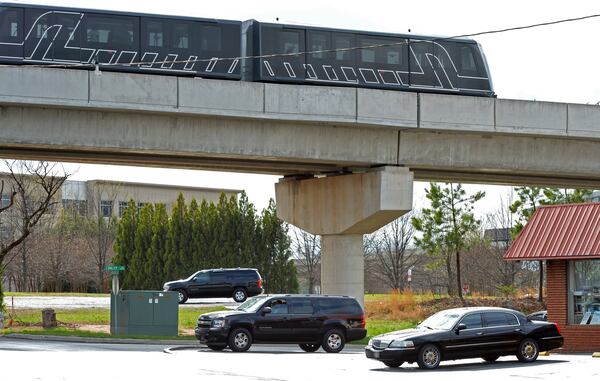 Roosevelt Highway, seen here, could host a future BRT system if funding comes through. (Hyosub Shin/The Atlanta Journal-Constitution.)