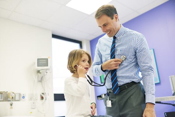 “The miracle of heart transplantation never ceases to amaze even the most experienced nurses and physicians. Everett was so weak and debilitated before surgery. The new heart transformed this charming child, providing him with vitality and strength,” Dr. Mahle, seen here with Everett.