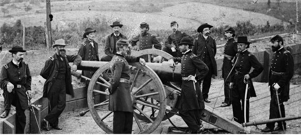 Union Gen. William T. Sherman and his men are shown standing near where Atlanta University Center is today. File Photo, courtesy of Atlanta History Center Archives, from the AJC's Battle of Atlanta digital presentation. http://battleofatlanta.myajc.com/