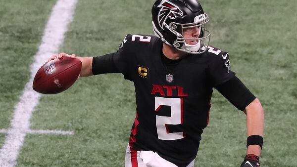 Matt Ryan passes against the Tampa Bay Buccaneers during the second quarter Sunday, Dec. 20, 2020, in Atlanta. (Curtis Compton / Curtis.Compton@ajc.com)