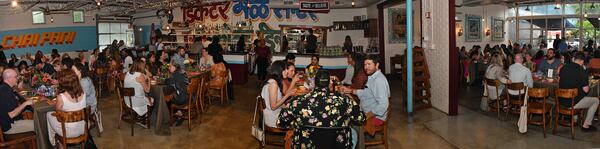 A sold-out dinner and book-signing event on Aug. 9, 2022, at Chai Pani in Decatur celebrated chef and author Vishwesh Bhatt's newly released cookbook, ”I Am From Here: Stories and Recipes From a Southern Chef” (Norton, $37.50). (Chris Hunt for the AJC)