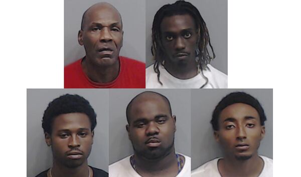 Clockwise from top left: Raymond Alexander, 60; Kenneth Cunningham, 24; Robby Pass, 22;  Eric Davon Johnson, 24; Cornelius Hawkins, 18