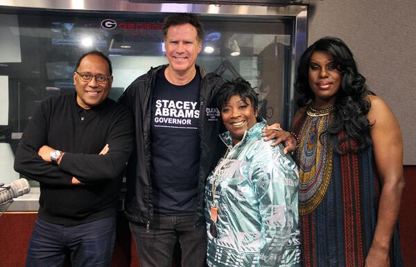 Frank Ski, Wanda Smith and Miss Sophia with Will Ferrell. CREDIT: Mike Jordan/Entercom