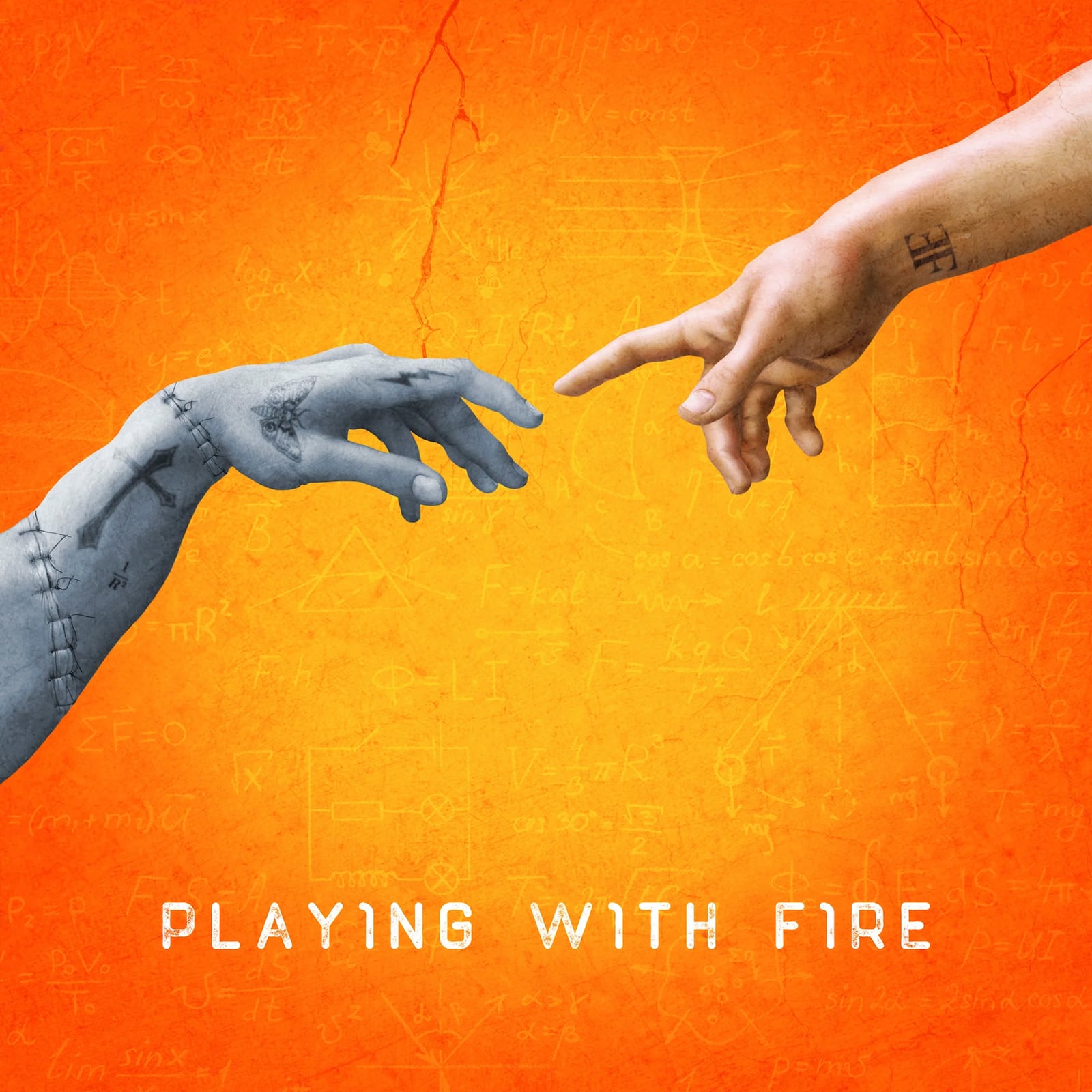 This album cover image shows “Playing With Fire” by J.C. Chasez and Jimmy Harry. (Center Stage via AP)