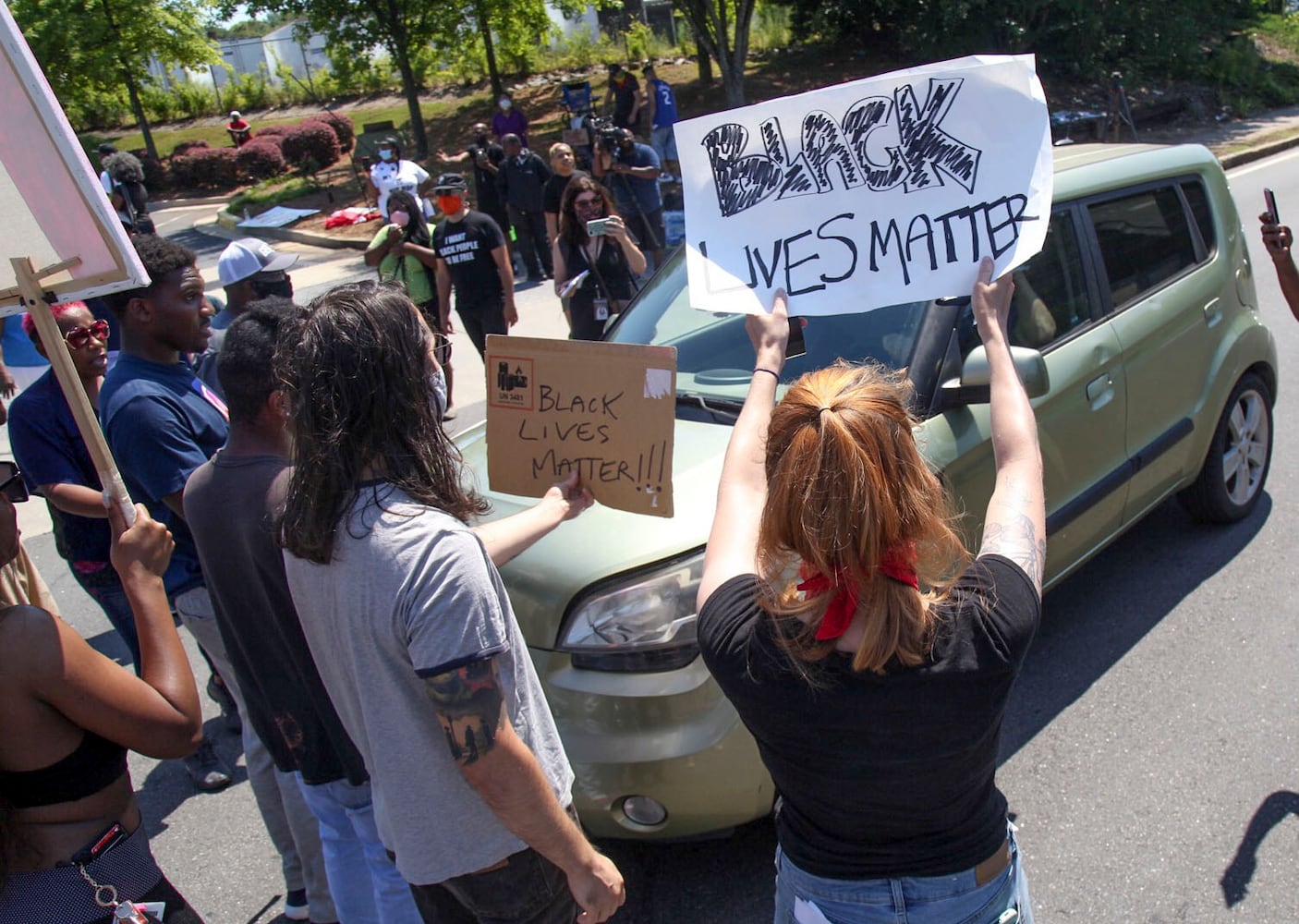 PHOTOS: Protesters hold demonstration in Atlanta over police shooting of Rayshard Brooks