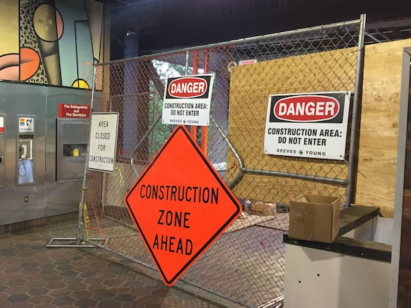 Renovations on the the Inman Park/Reynoldstown north pedestrian bridge will be complete by April 22 in time for the Inman Park Festival, MARTA officials said. (Credit: J.D. Capelouto/jdcapelouto@ajc.com)