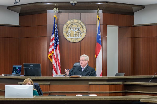 Judge Robert Flournoy III presides over a hearing for Bryan Rhoden.