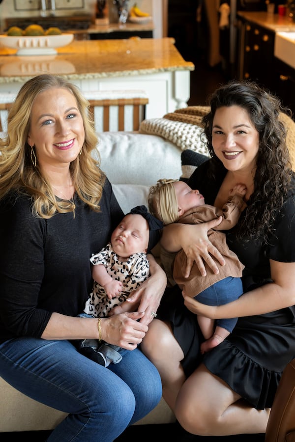 Friends Carson Ragan (left) and Maegan Hall with their granddaughters, Blair and Juniper, respectively.
(Courtesy of Elsa Hall)