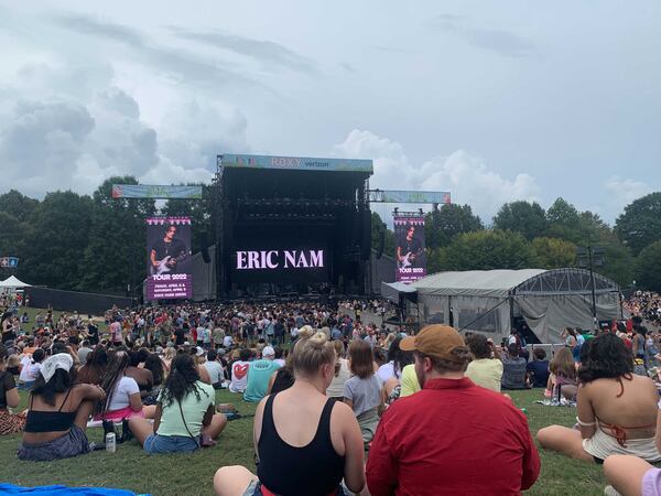 Oliver Tree performs amid a chance of rain at Music Midtown at Piedmont Park on Saturday, Sept. 18, 2021. (Photo: Caroline Silva/AJC)