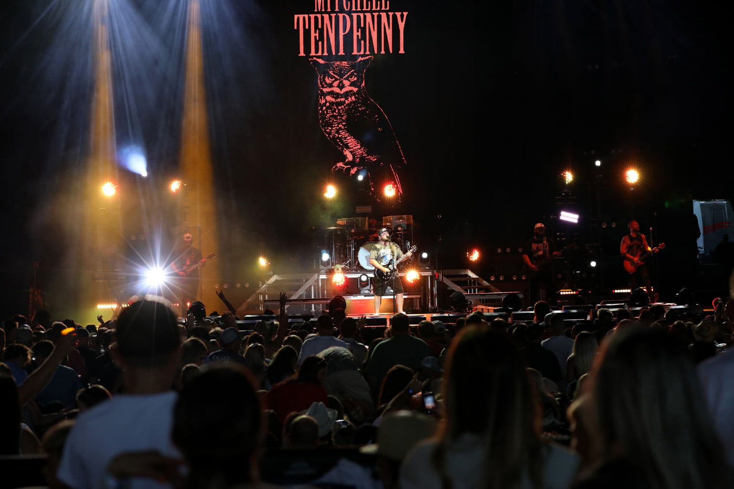 Mitchell Tenpenny performs as one of the opening acts when chart-topping Jason Aldean made a tour stop at Atlanta's Lakewood Amphitheatre on Saturday, August 5, 2023. (Photo: Robb Cohen for The Atlanta Journal-Constitution)