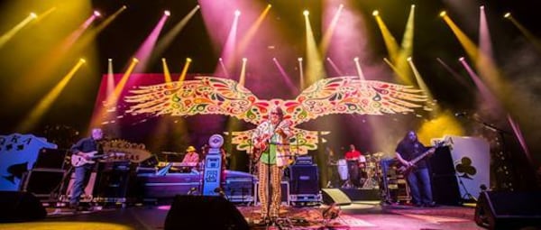 John  "JB"  Bell, founder and lead singer of Widespread Panic, stands front and center. Photo: Joshua Timmermans