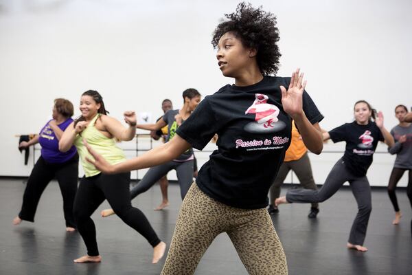 Mercedes McIntosh dances during a rehearsal of "Considering Maya." Photo: Phil Skinner