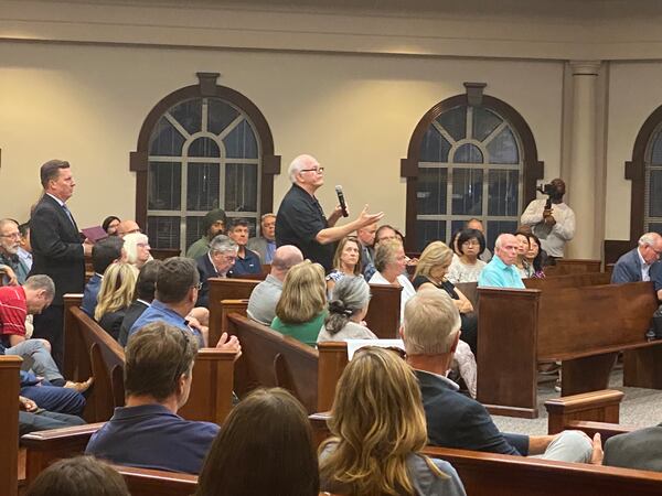 North Fulton mayors Kurt Wilson, Roswell; Jim Gilvin, Alpharetta; Rusty Paul, Sandy Springs; John Bradberry, Johns Creek; Peyton Jamison, Milton; and Jim Still of Mountain Park were joined by East Point Mayor Deana Holiday Ingraham and College Park Mayor Bianca Motley Broom.