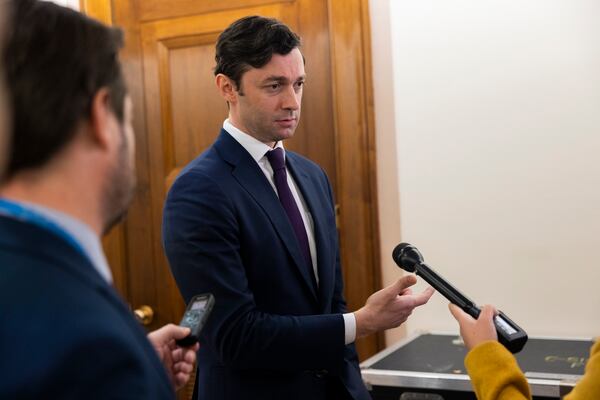 U.S. Sen. Jon Ossoff spoke about a new law that will increase oversight of federal prisons at a news conference on Tuesday.