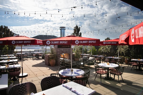 The rooftop patio at the West Midtown location of Culinary Dropout. Courtesy of Erik Meadows