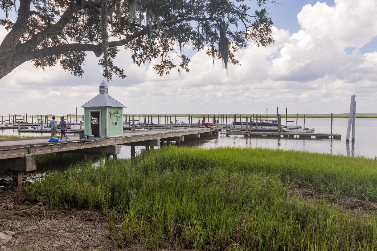 The Freeport Marina is used by many people to access Daufuskie Island, South Carolina. Within steps of the marina is popular island eatery Old Daufuskie Crab Co. (Katelyn Myrick for The Atlanta Journal-Constitution)