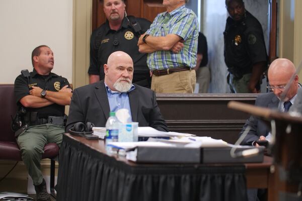 Defendant Franklin Gebhardt during a break in jury selection at Spalding County Superior Court on Monday, June 18, 2018. 