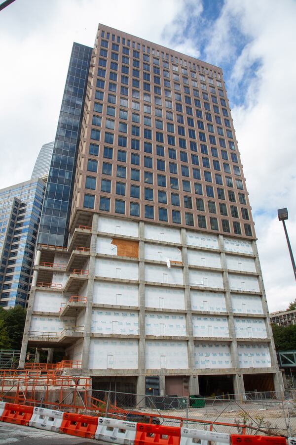 the Campanile office tower is under construction at 1155 Peachtree St. NE in Atlanta STEVE SCHAEFER FOR THE ATLANTA JOURNAL-CONSTITUTION