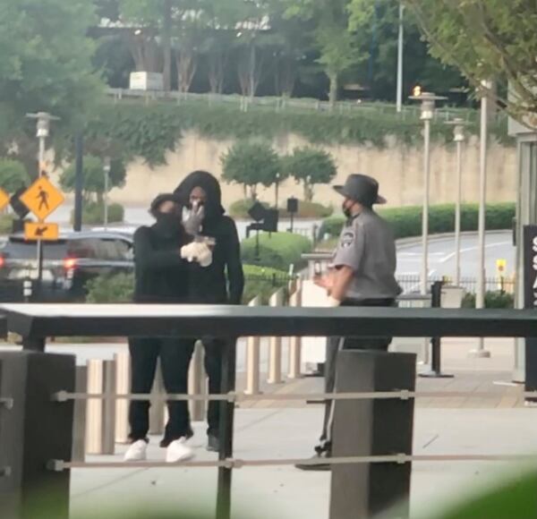 Two 15-year-olds are accused of shooting a guard at Lenox Square. This is the second before the man was shot. Video from ATLuncensored