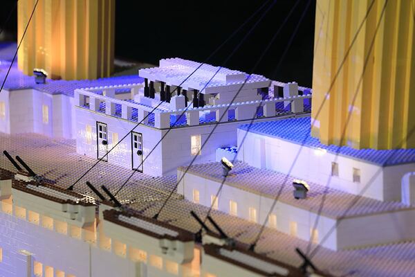 Brynjar Karl Bigisson used 56,000 Lego bricks to create his Titanic replica. (Photo courtesy Titanic Pigeon Forge)